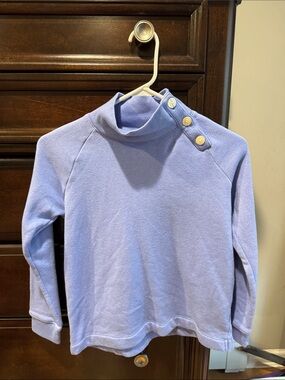 Girls crew cuts Lavender Button-Shoulder Pullover Top. fleece